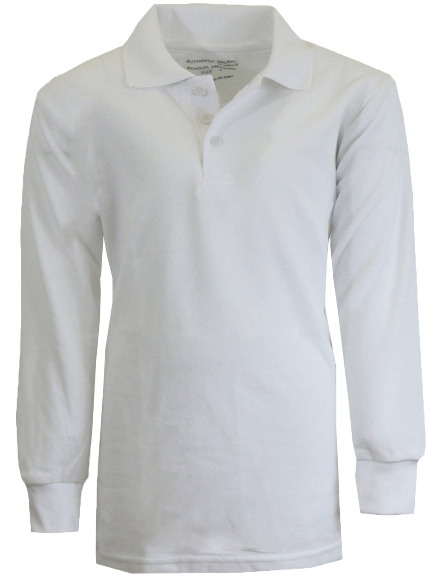 Boy's Long Sleeve Pique Polo Shirt - (Sizes 8-20) - GalaxybyHarvic