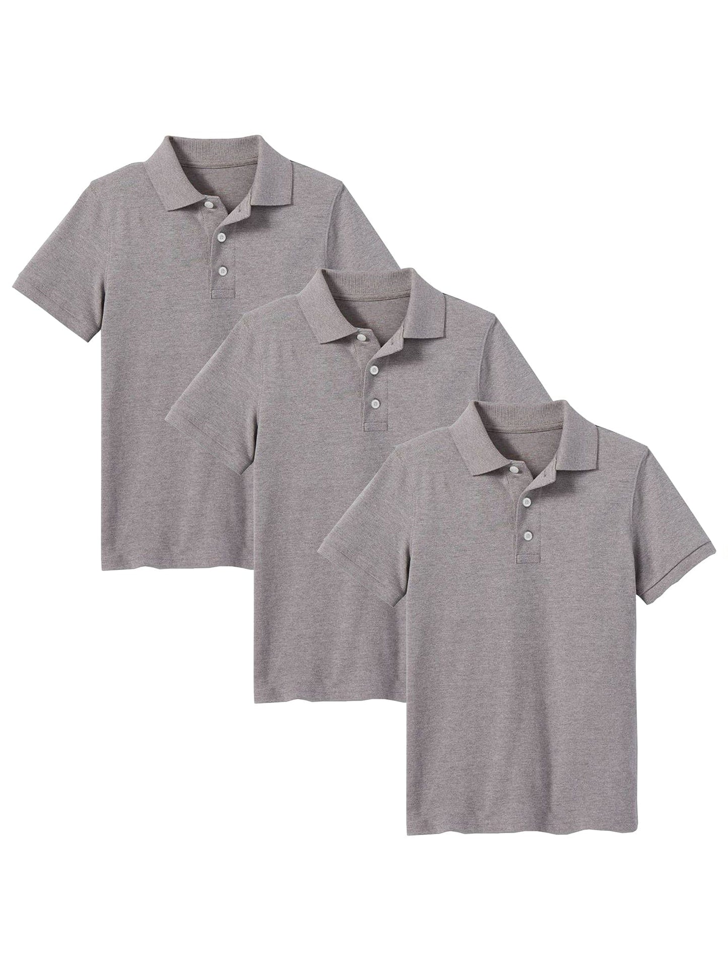 Young Boy's (3-PACK) Short Sleeve Polo Shirt (Sizes 4-7) - GalaxybyHarvic