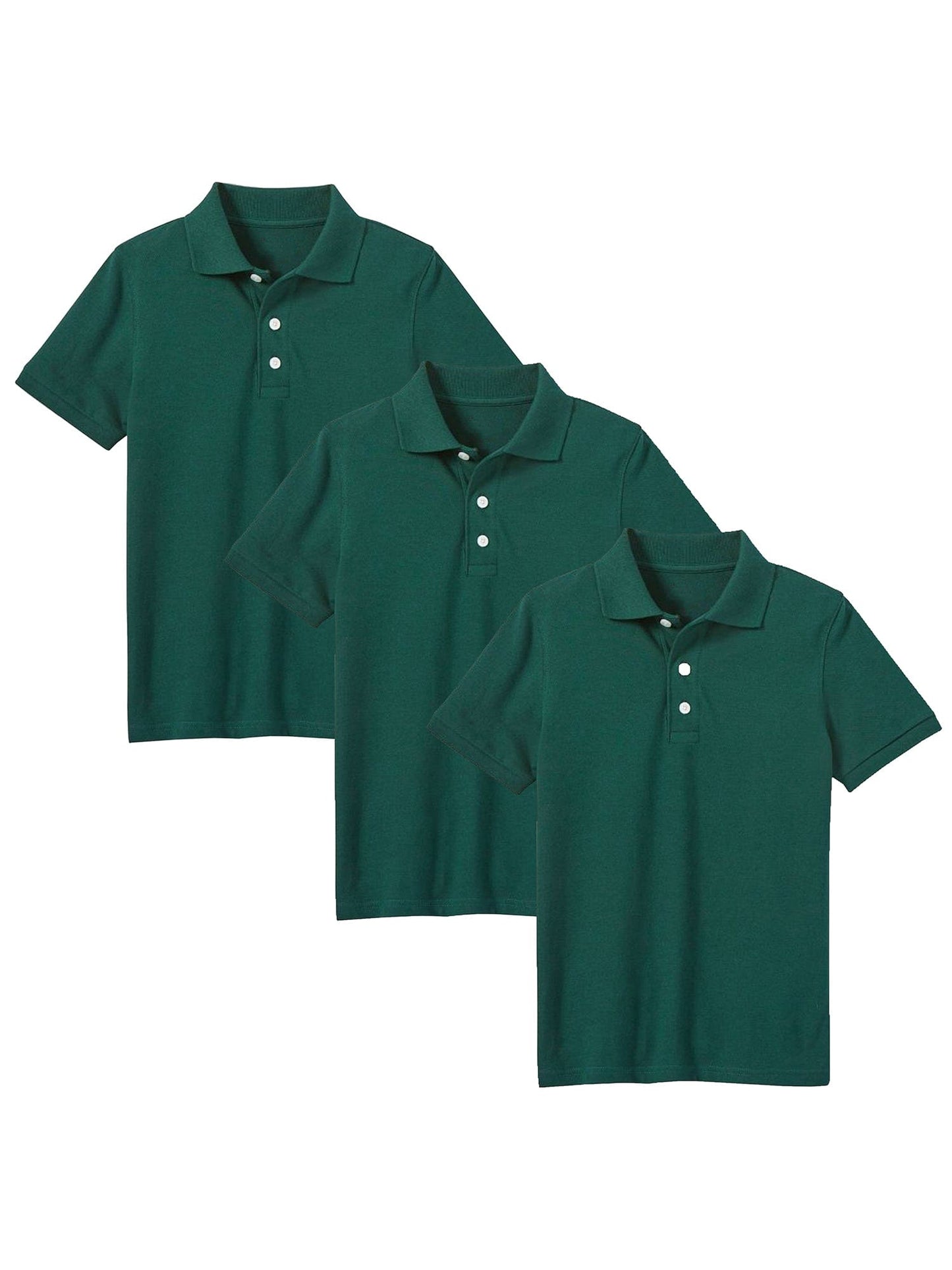 Young Boy's (3-PACK) Short Sleeve Polo Shirt (Sizes 4-7) - GalaxybyHarvic