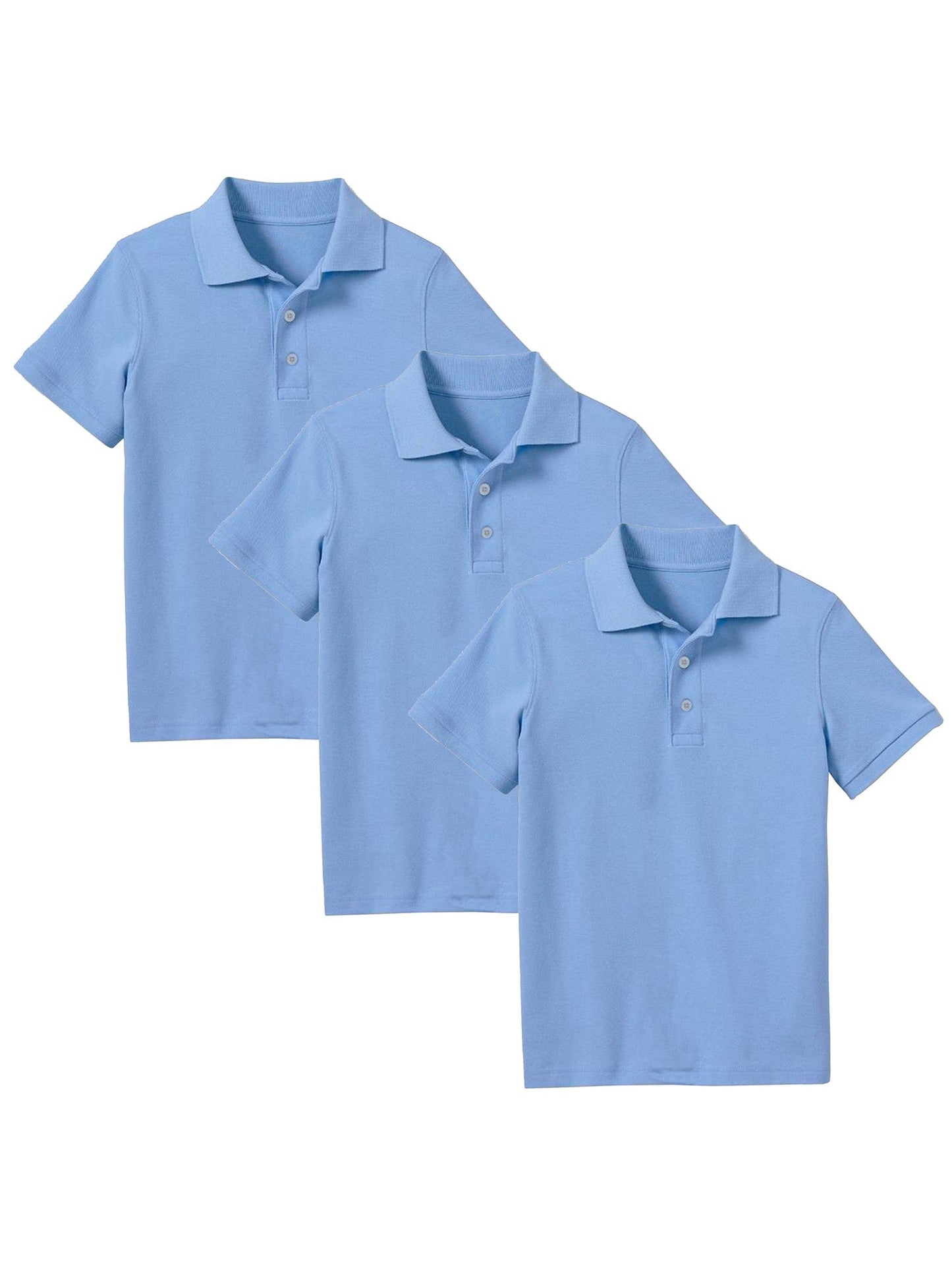 Young Boy's (3-PACK) Short Sleeve Polo Shirt (Sizes 4-7) - GalaxybyHarvic