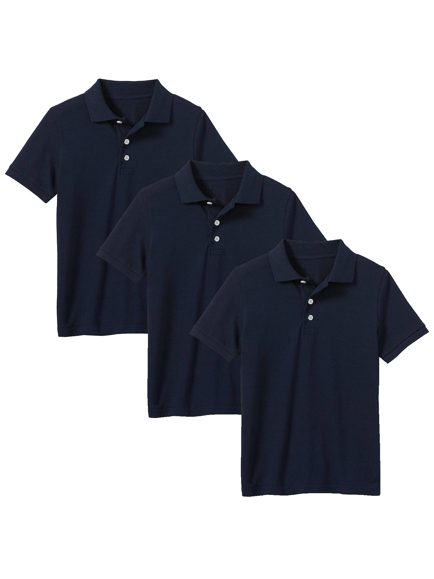 Navy Cotton Pique Classic Short Sleeve Polo