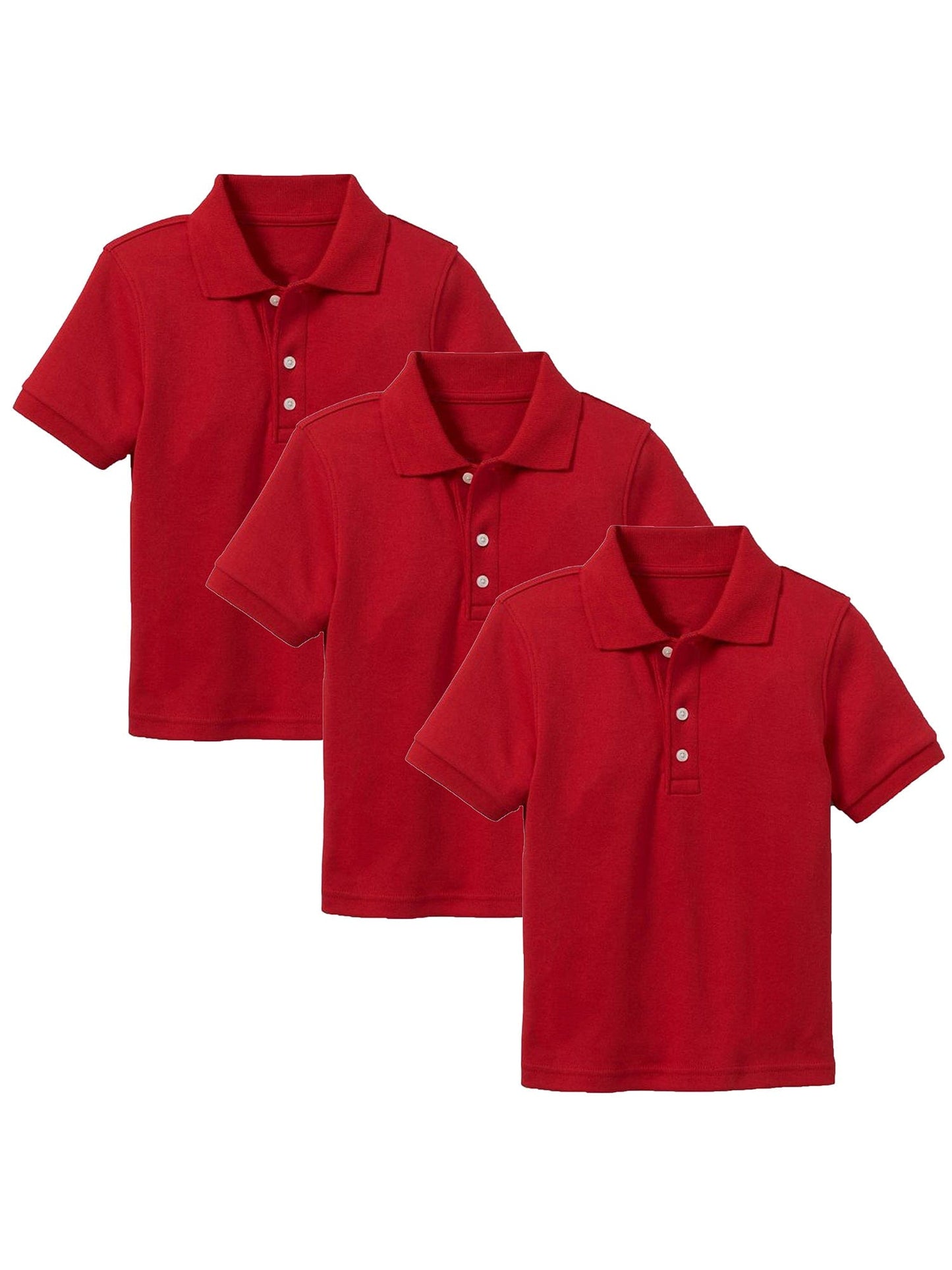 Boy's (3-PACK) Short Sleeve Polo Shirt (Sizes 8-20) - GalaxybyHarvic