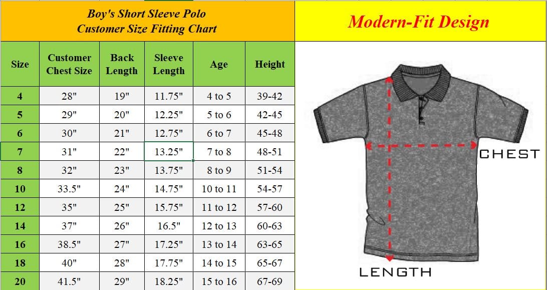 5-Pack School Uniform Tagless Polo Tshirt for Little Boys & Big Boys