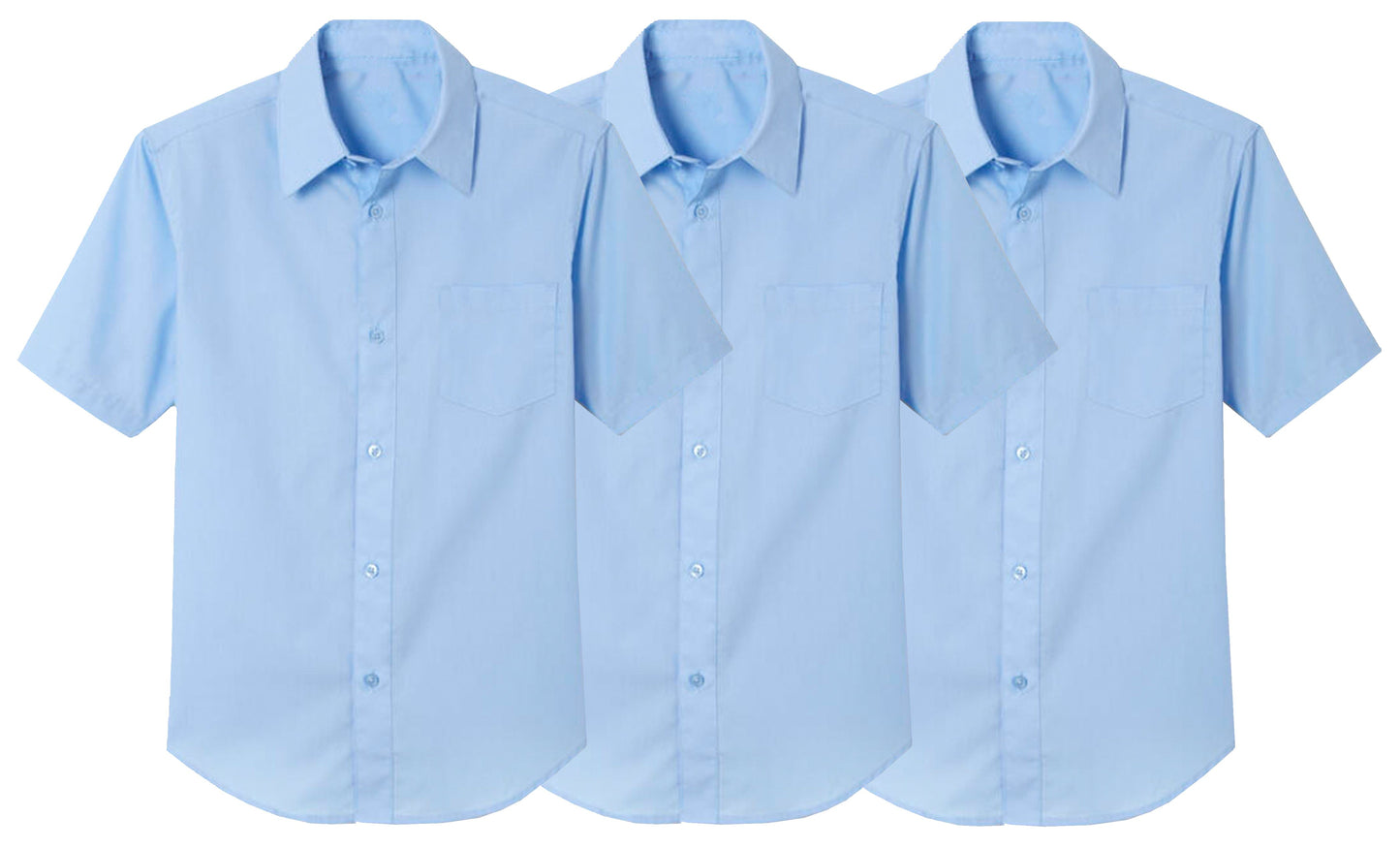 3-Pack Boys Short Sleeve Casual Dress School Uniform Shirts (Big Boys, Little Boys) - GalaxybyHarvic