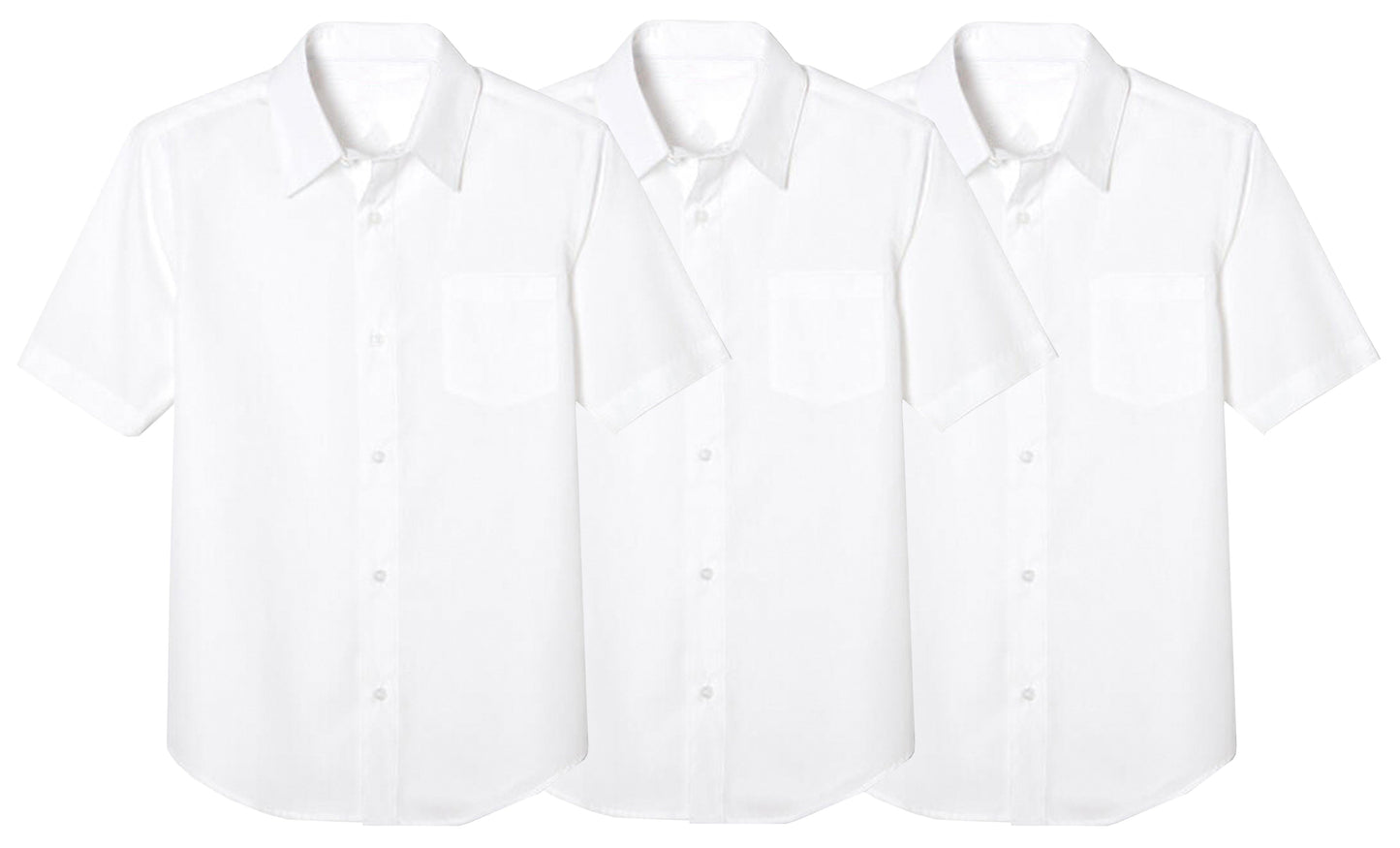 3-Pack Boys Short Sleeve Casual Dress School Uniform Shirts (Big Boys, Little Boys) - GalaxybyHarvic