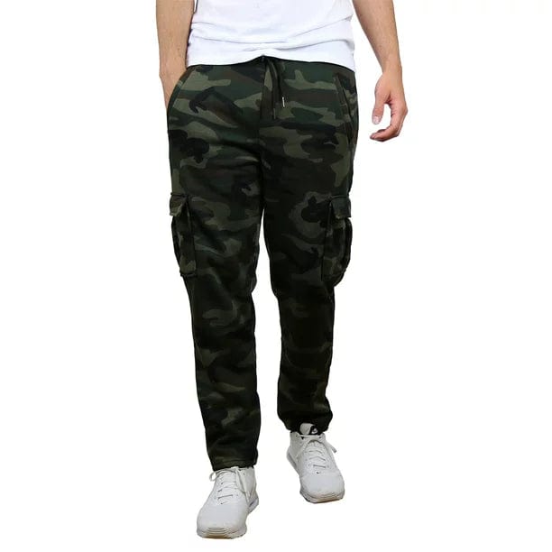 Men's Fleece Cargo Sweatpants With Open Bottom (Sizes, S-2XL) - GalaxybyHarvic