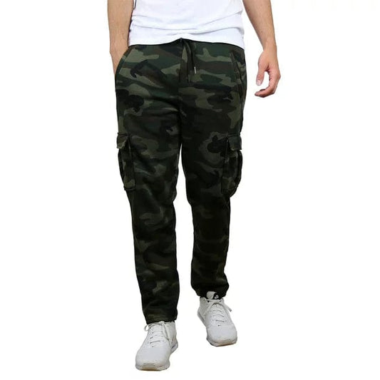 Men's Fleece Cargo Sweatpants With Open Bottom (Sizes, S-2XL) - GalaxybyHarvic
