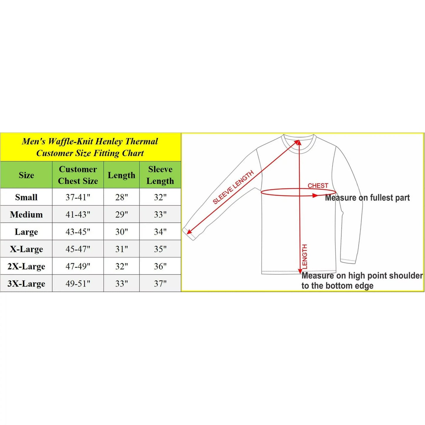 3-Pack Mens Long Sleeve Henley Thermal Tee (S-3XL) - GalaxybyHarvic