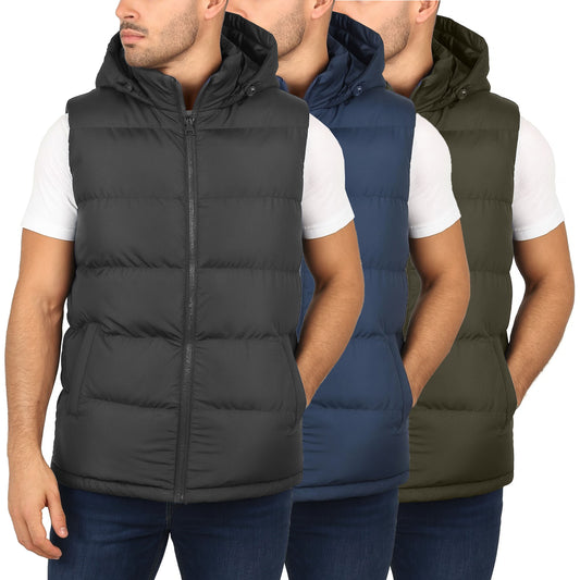 Men’s Heavyweight Hooded Puffer Bubble Vest