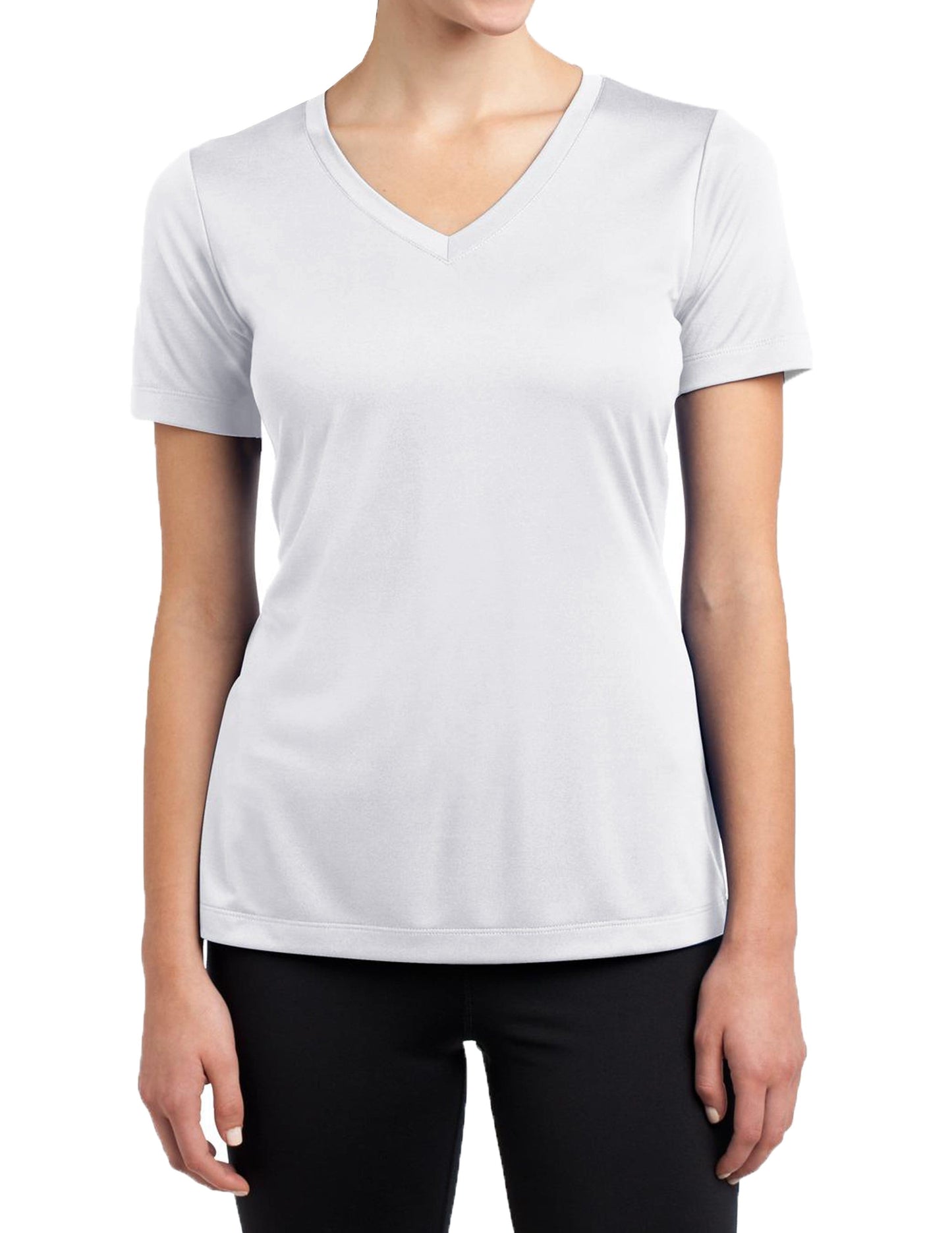 Womens Short Sleeve 97% Cotton 3% Spandex Fitted V-Neck T-Shirts - GalaxybyHarvic