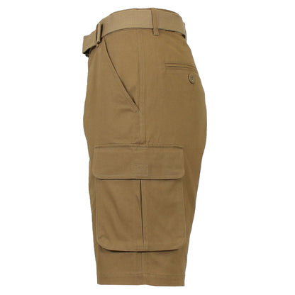 Men's Cotton Flex Stretch Cargo Shorts with Belt - GalaxybyHarvic