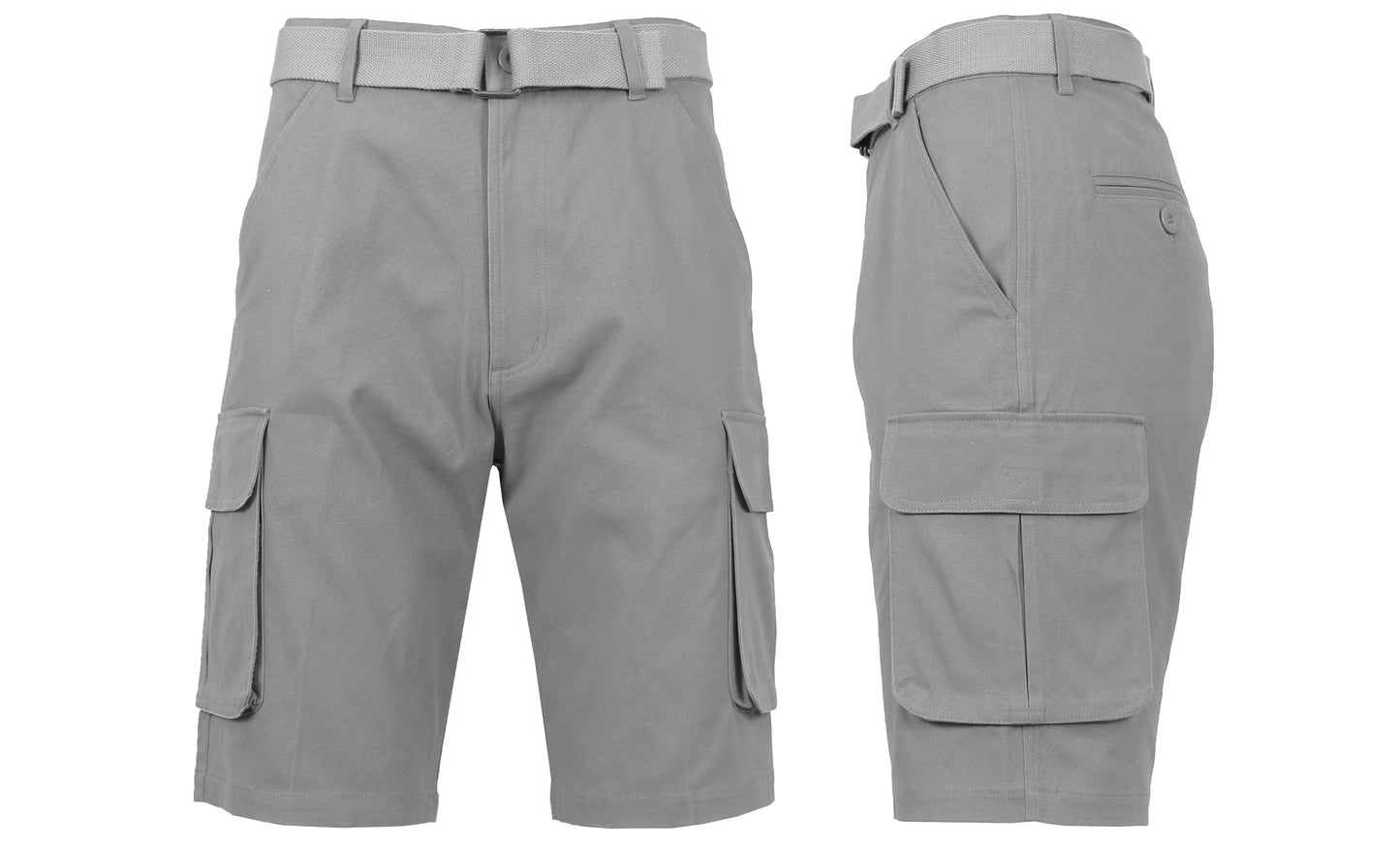 Men's Cotton Flex Stretch Cargo Shorts with Belt - GalaxybyHarvic