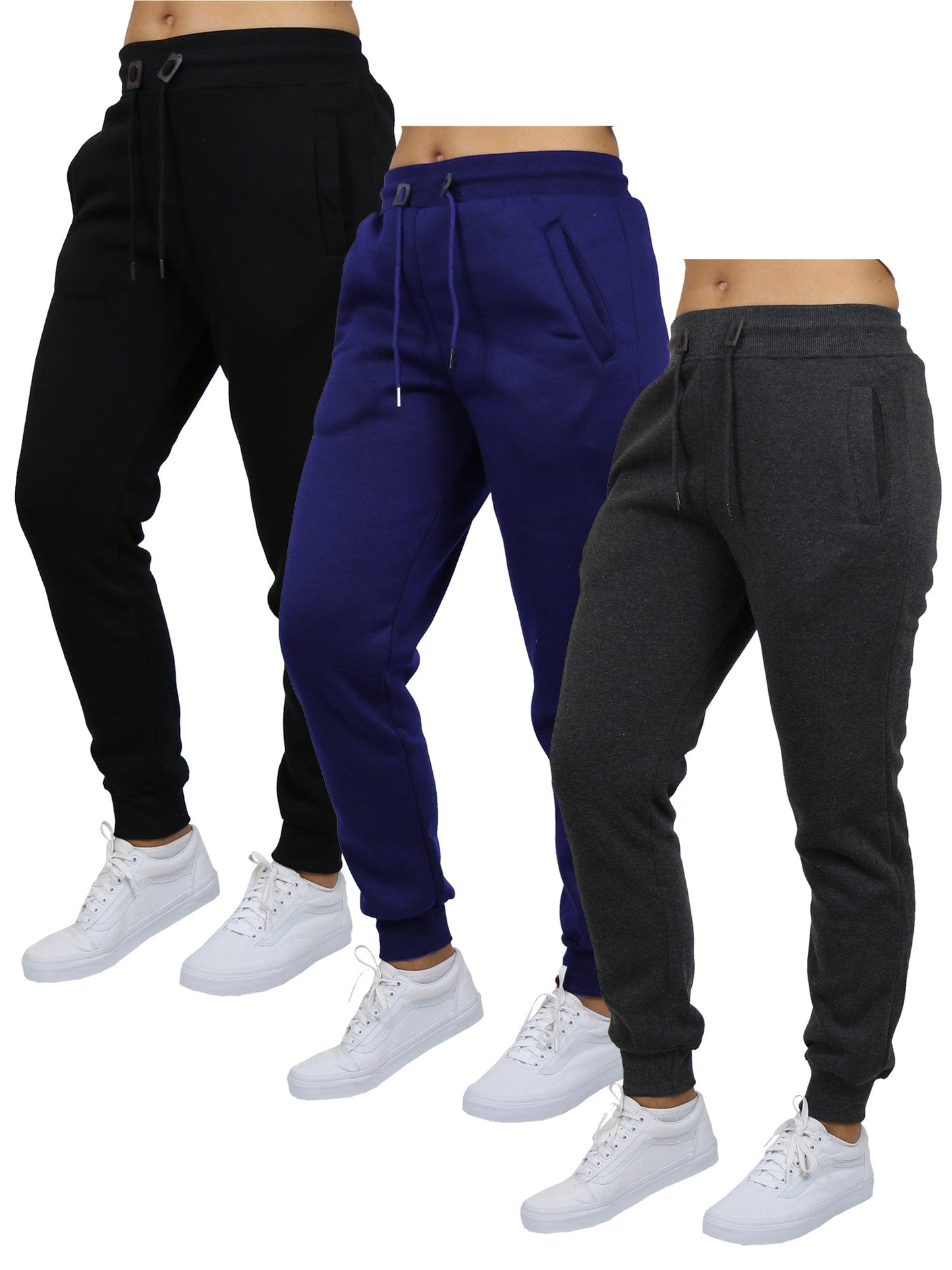 3-Pack Women's Fleece & French Terry Oversized Loose-Fit Jogger Sweatpants (S-2XL) - GalaxybyHarvic