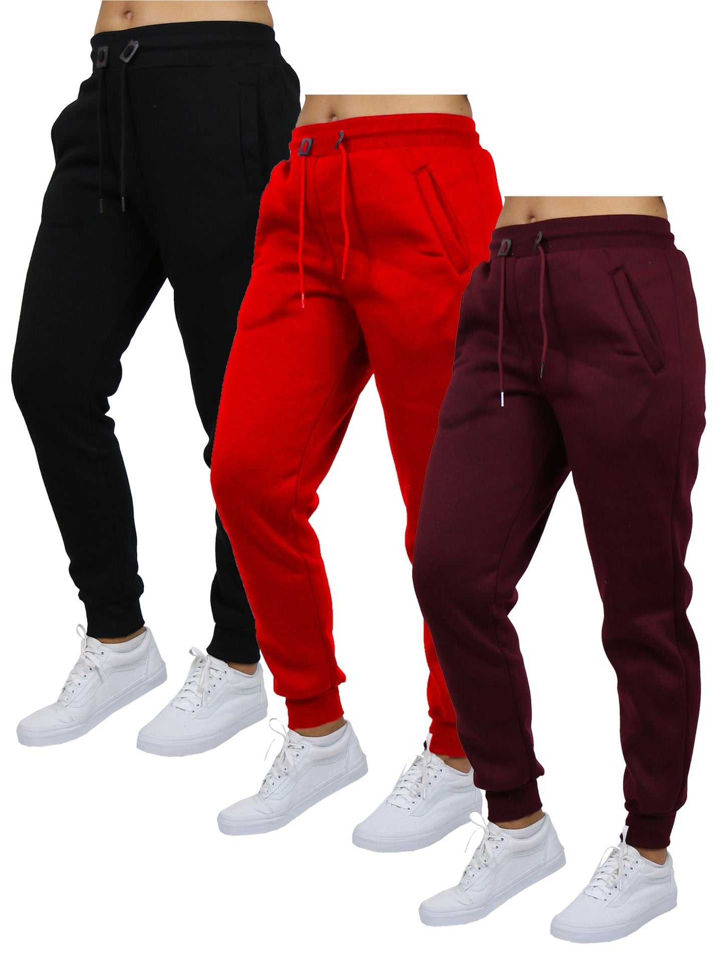 3-Pack Women's Fleece & French Terry Oversized Loose-Fit Jogger Sweatpants (S-2XL) - GalaxybyHarvic