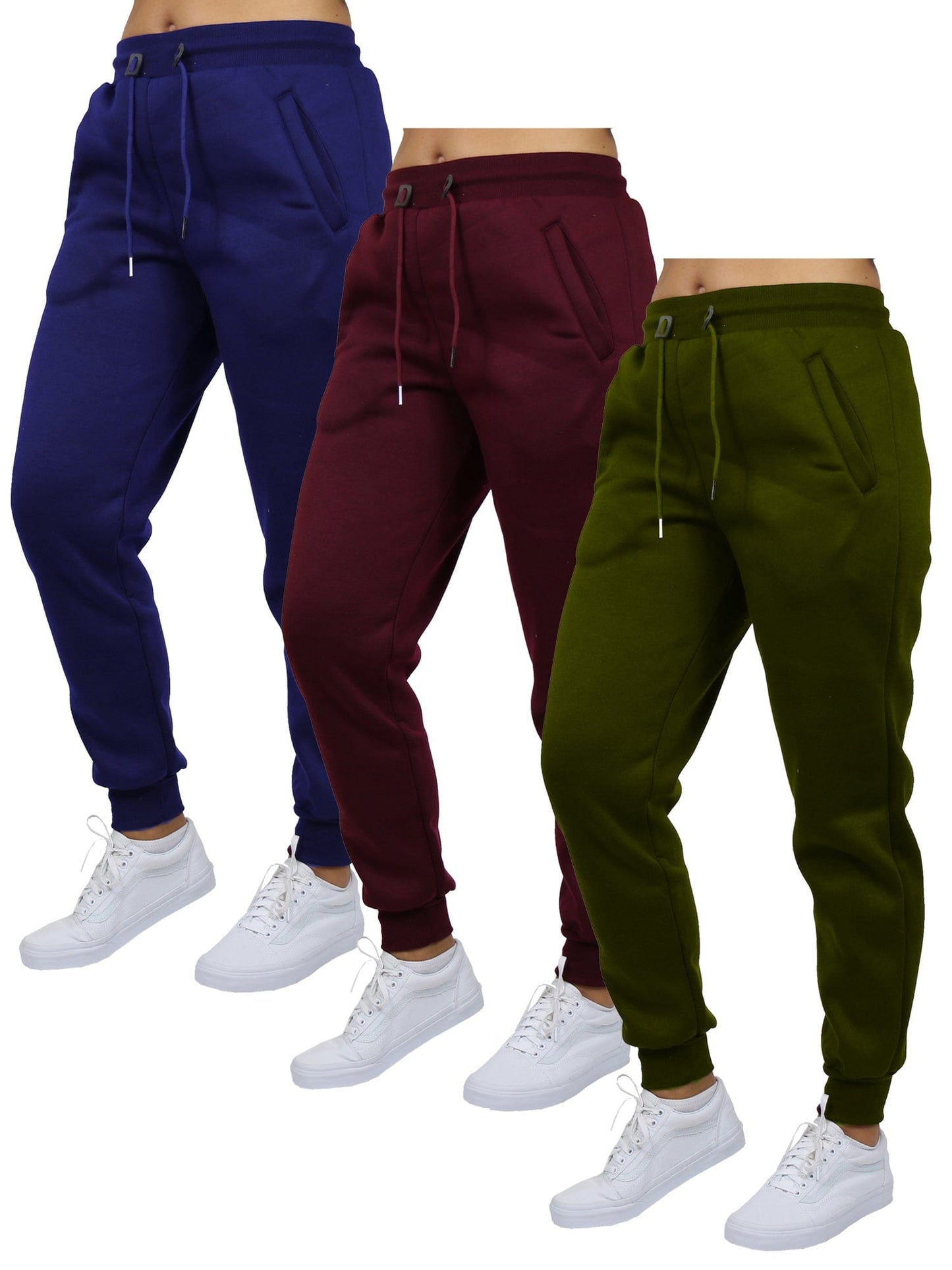 3-Pack Women's Fleece & French Terry Oversized Loose-Fit Jogger Sweatpants (S-2XL) - GalaxybyHarvic