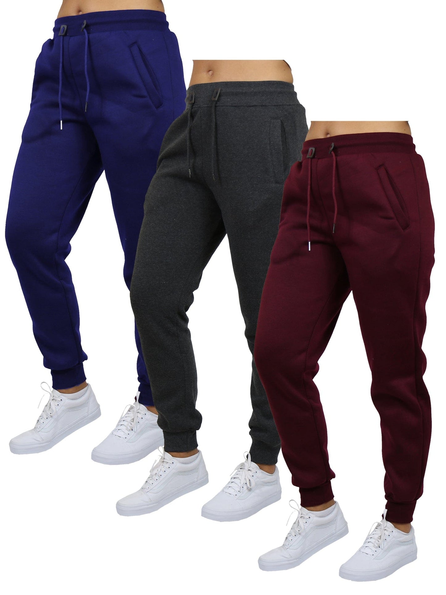 3-Pack Women's Fleece & French Terry Oversized Loose-Fit Jogger Sweatpants (S-2XL) - GalaxybyHarvic