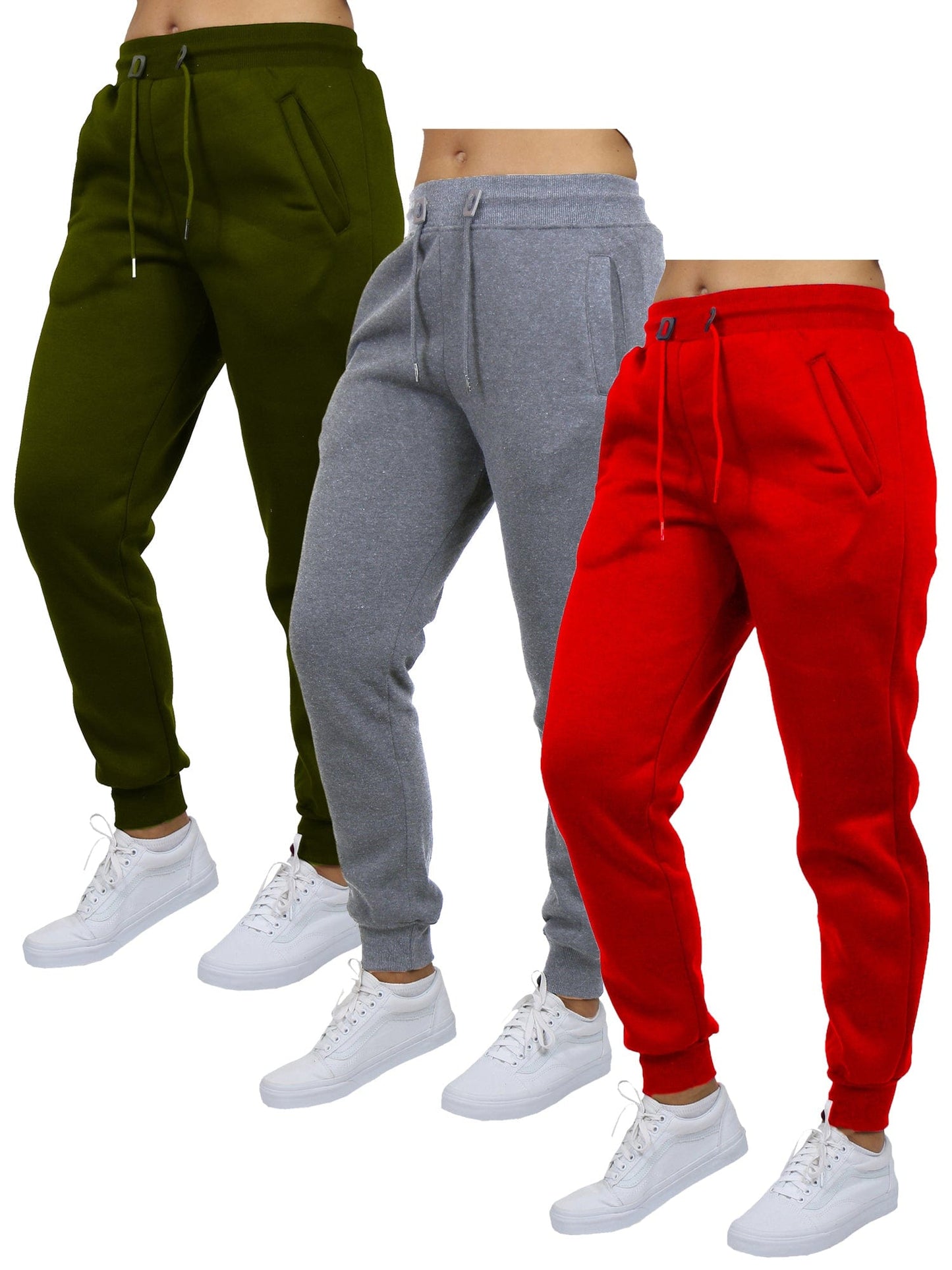 3-Pack Women's Fleece & French Terry Oversized Loose-Fit Jogger Sweatpants (S-2XL) - GalaxybyHarvic