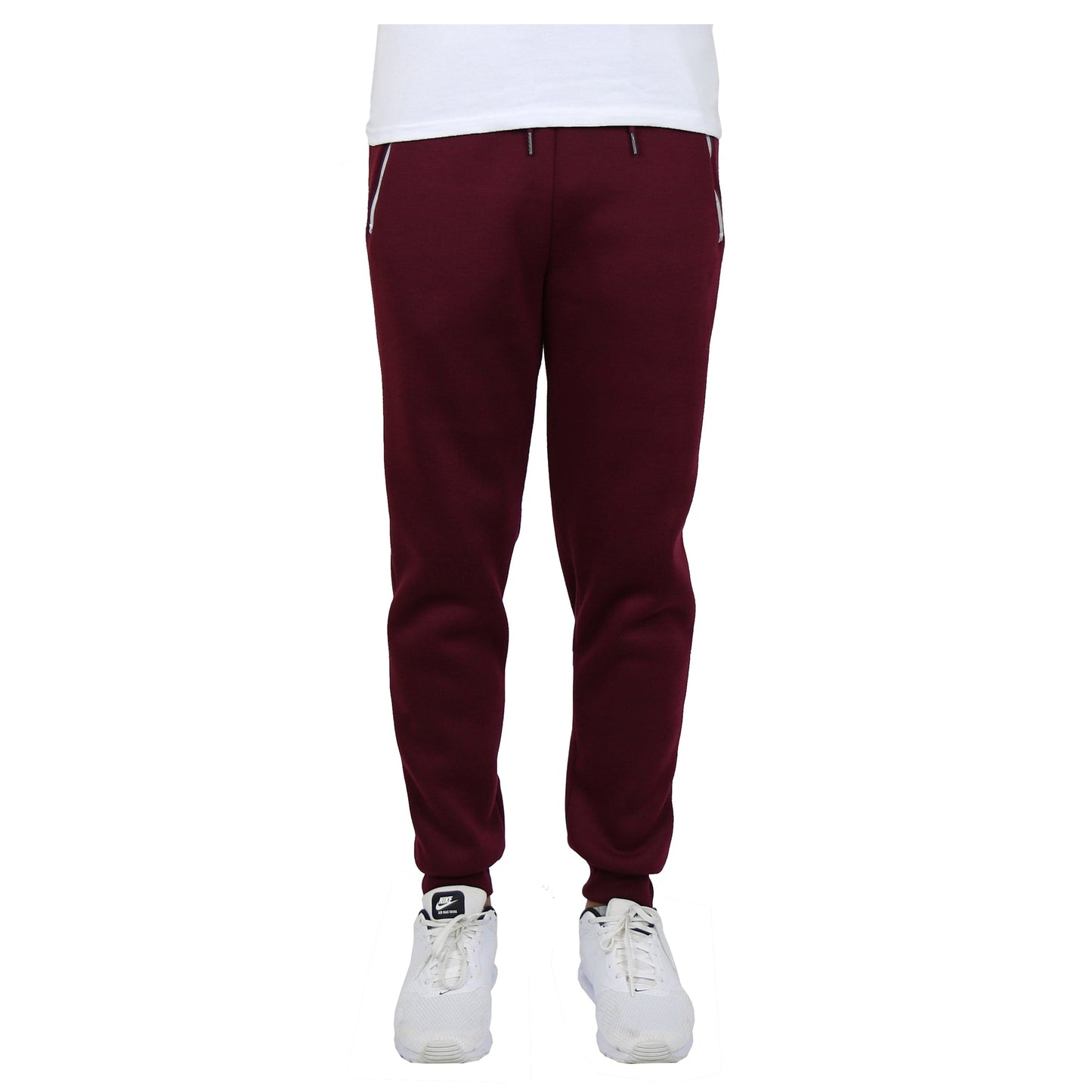 Men's Fleece Joggers with Contrast Zippers - GalaxybyHarvic