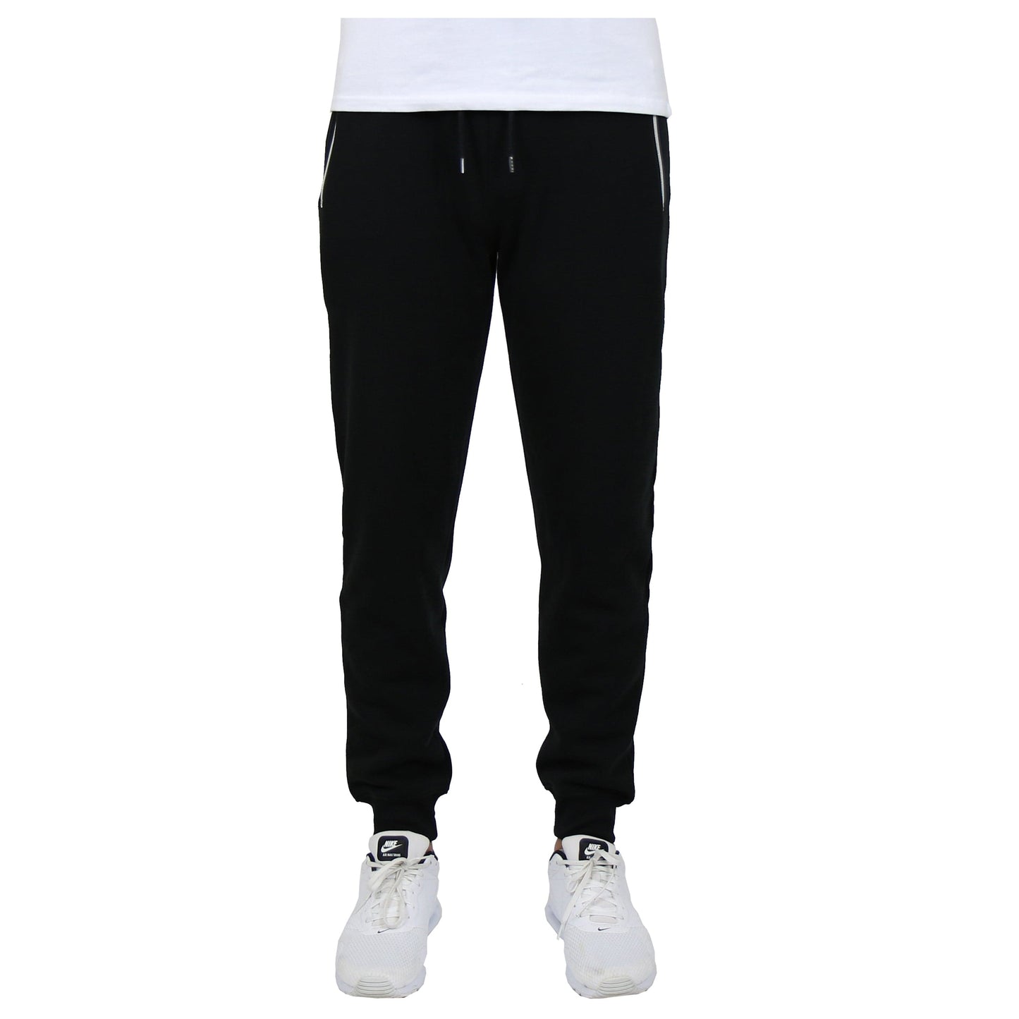 Men's Fleece Joggers with Contrast Zippers - GalaxybyHarvic
