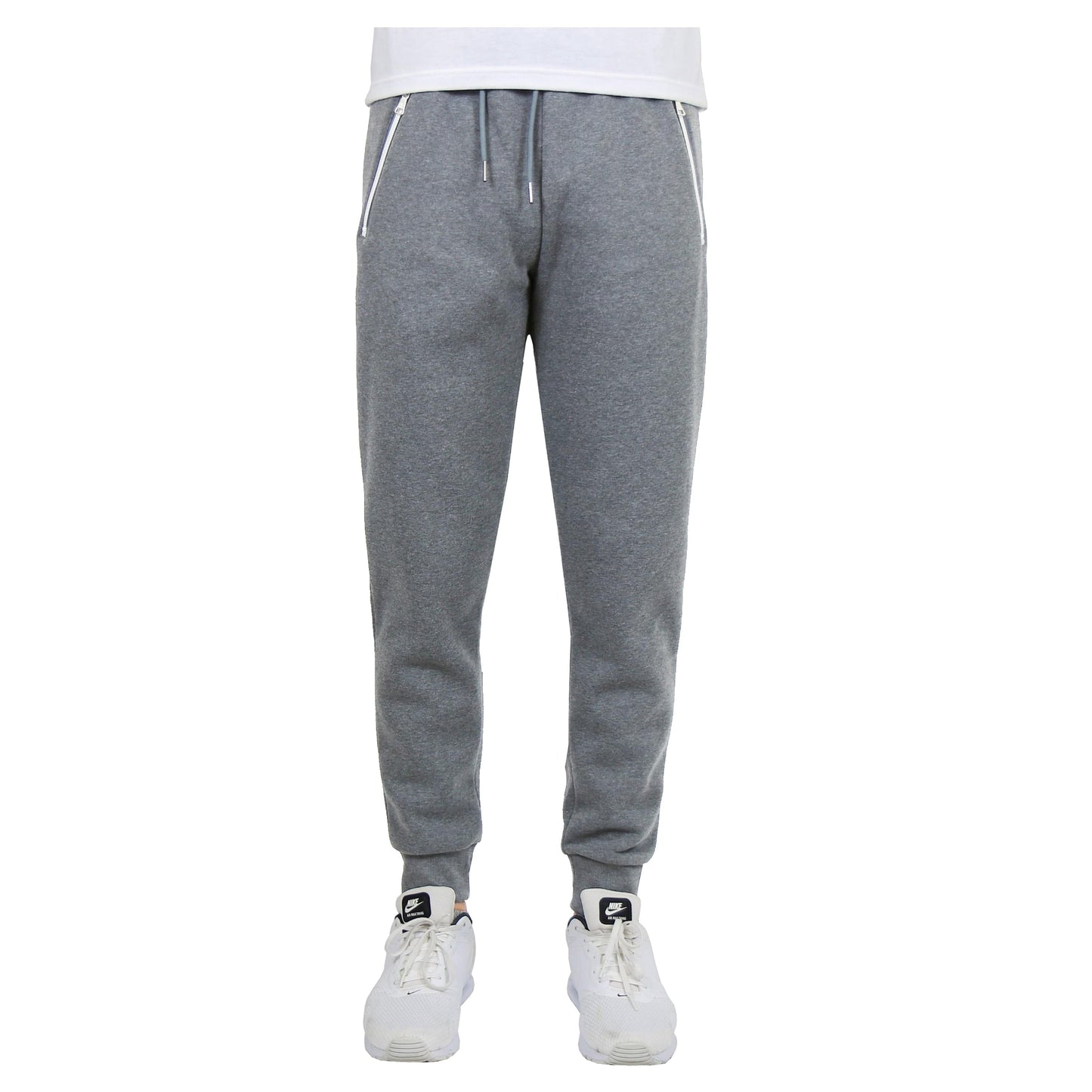 Men's Fleece Joggers with Contrast Zippers - GalaxybyHarvic