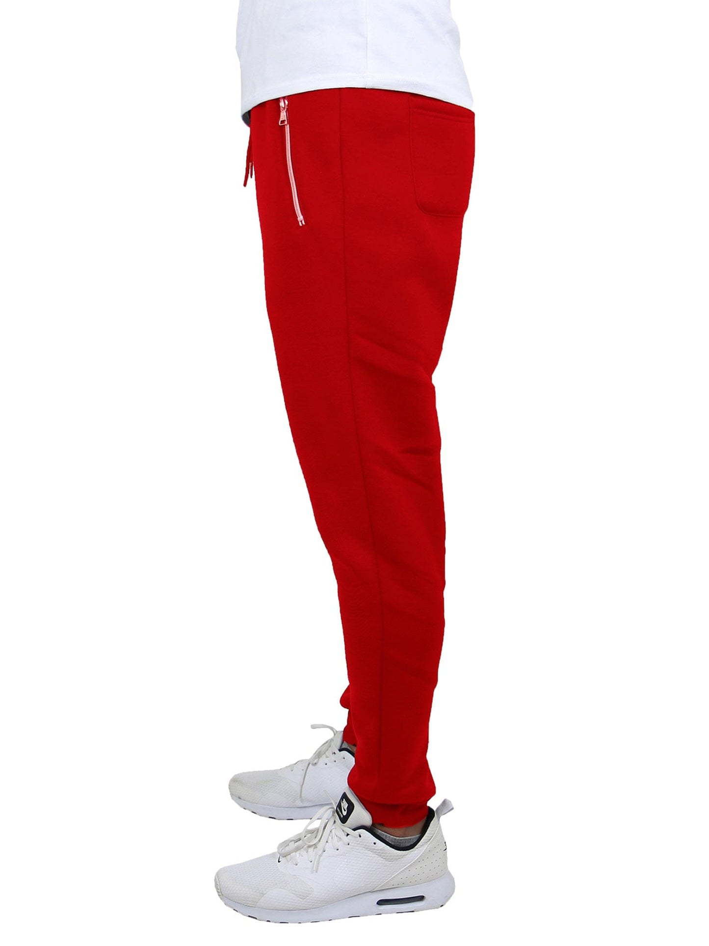 Men's Fleece Joggers with Contrast Zippers - GalaxybyHarvic