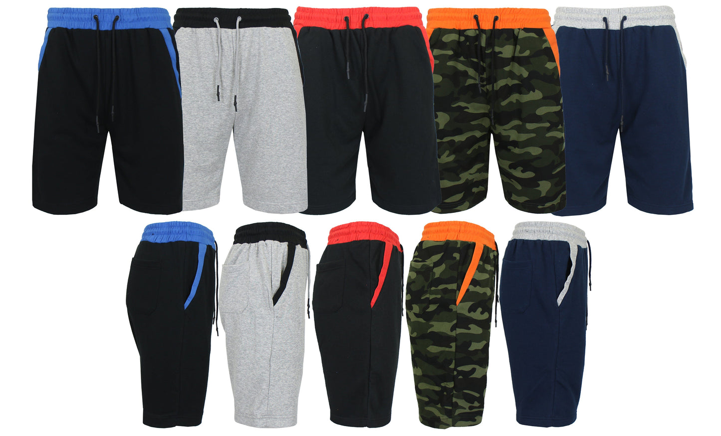 Men's French Terry Sweat Shorts With Contrast Trim - GalaxybyHarvic