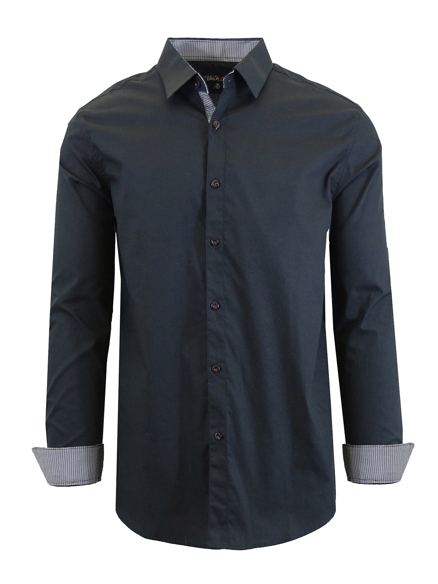 Men's Long-Sleeve Solid Slim-Fit Casual Dress Shirts - GalaxybyHarvic