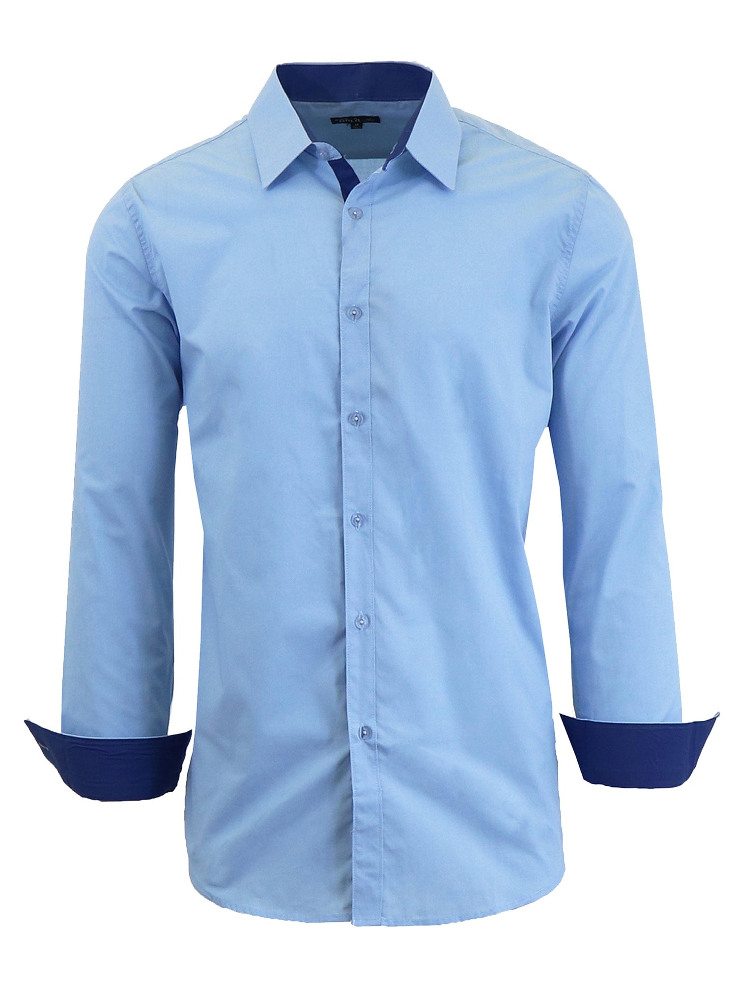 Men's Long-Sleeve Solid Slim-Fit Casual Dress Shirts - GalaxybyHarvic