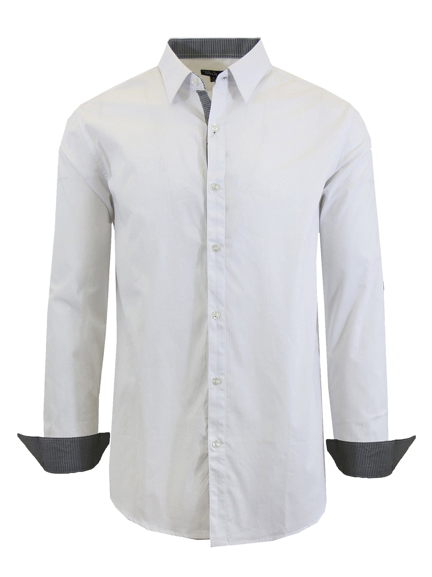 Men's Long-Sleeve Solid Slim-Fit Casual Dress Shirts - GalaxybyHarvic