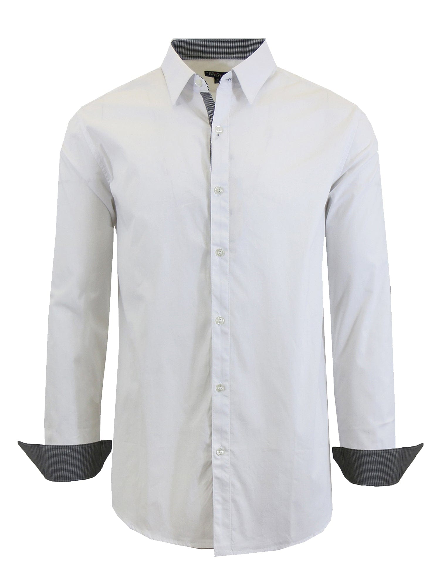 Men's Long-Sleeve Solid Slim-Fit Casual Dress Shirts - GalaxybyHarvic