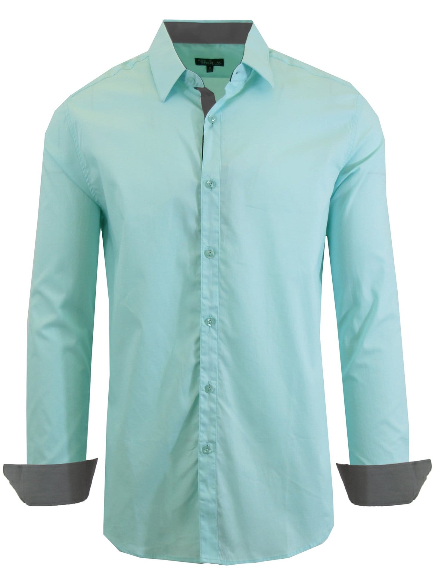 Men's Long-Sleeve Solid Slim-Fit Casual Dress Shirts - GalaxybyHarvic