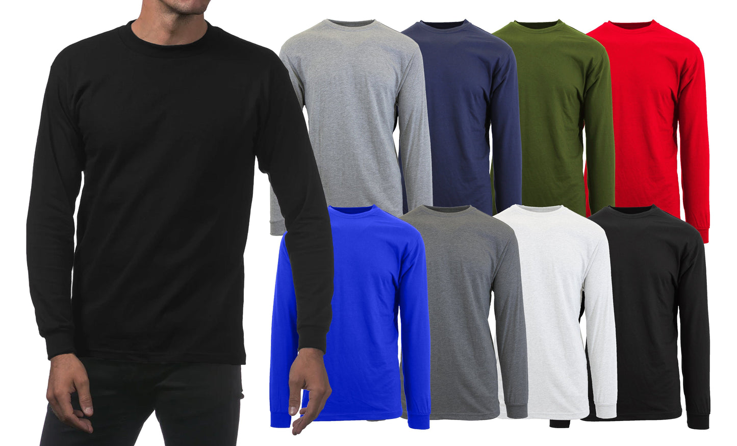 Men's Long Sleeve Lightweight Crew Neck Shirt - GalaxybyHarvic