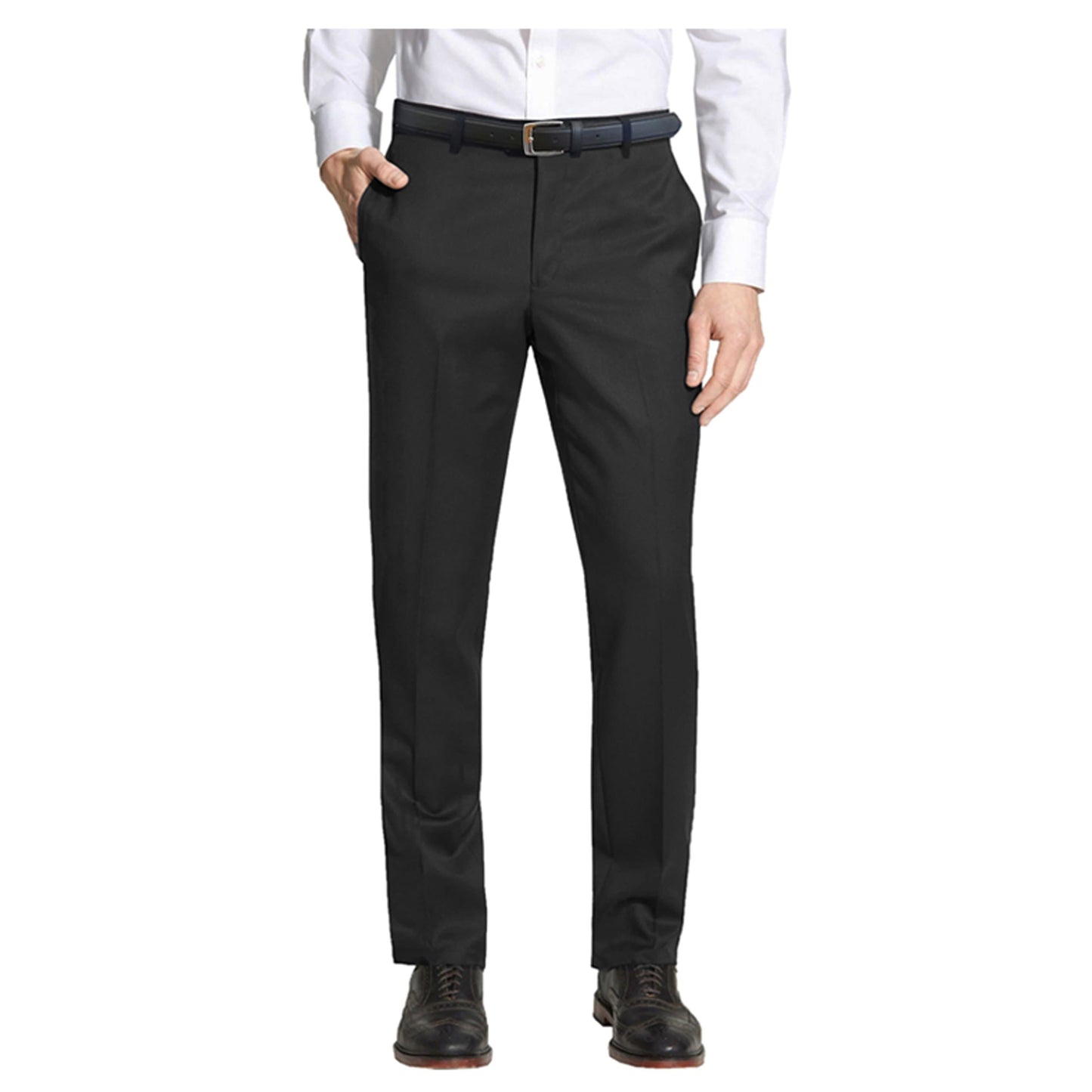 Men's Belted Slim Fit Dress Pants - GalaxybyHarvic