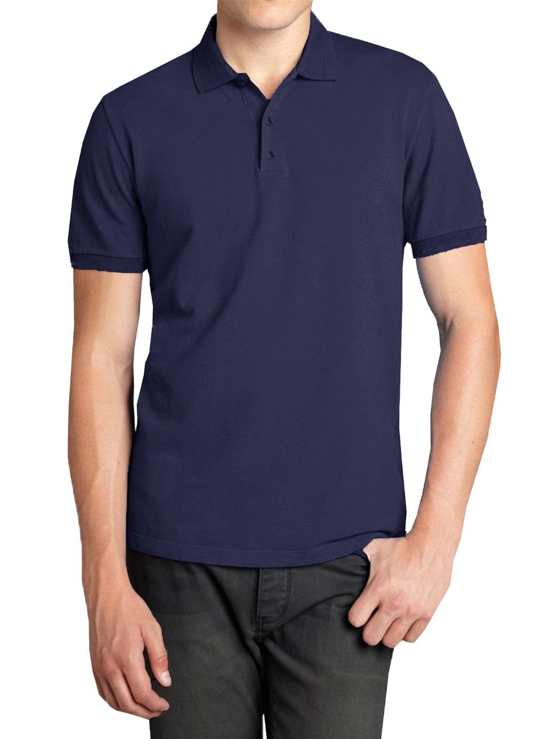 GalaxybyHarvic Men's Basic Cotton Blend Polo Shirt Charcoal / 2XL