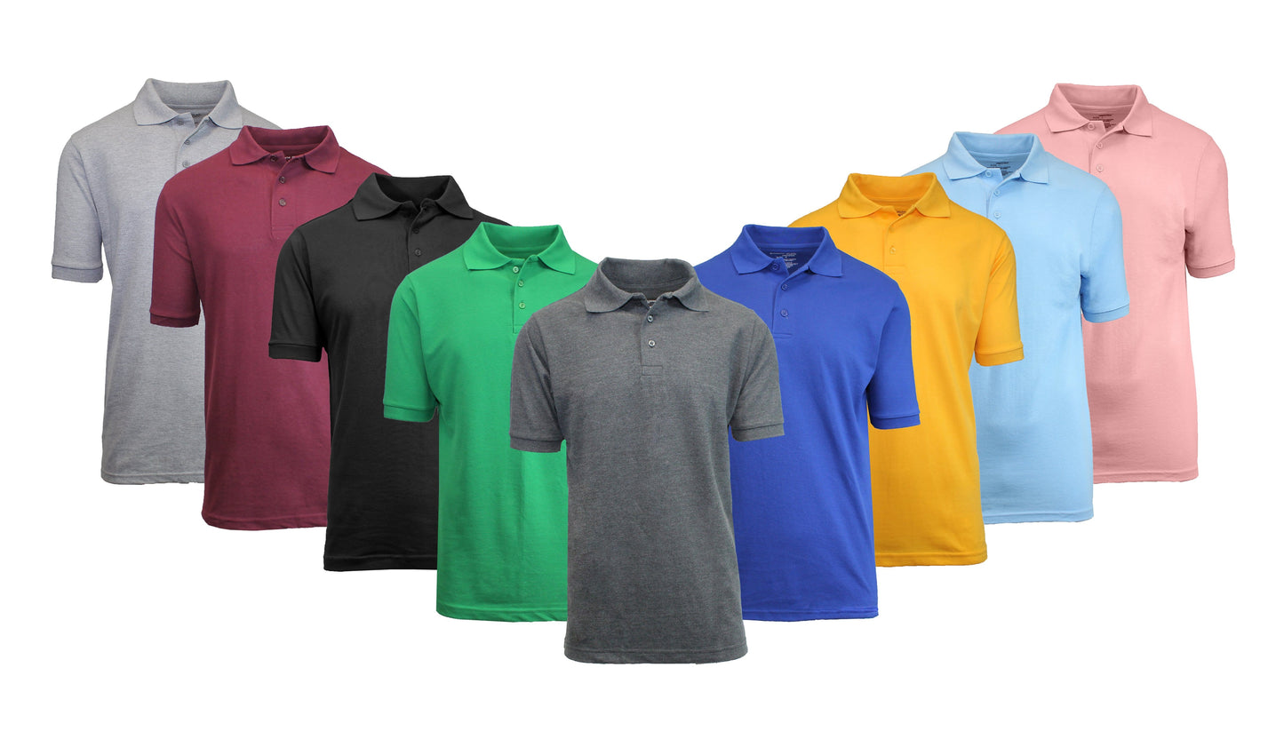 Men's Short Sleeve Pique Polo Shirt - GalaxybyHarvic