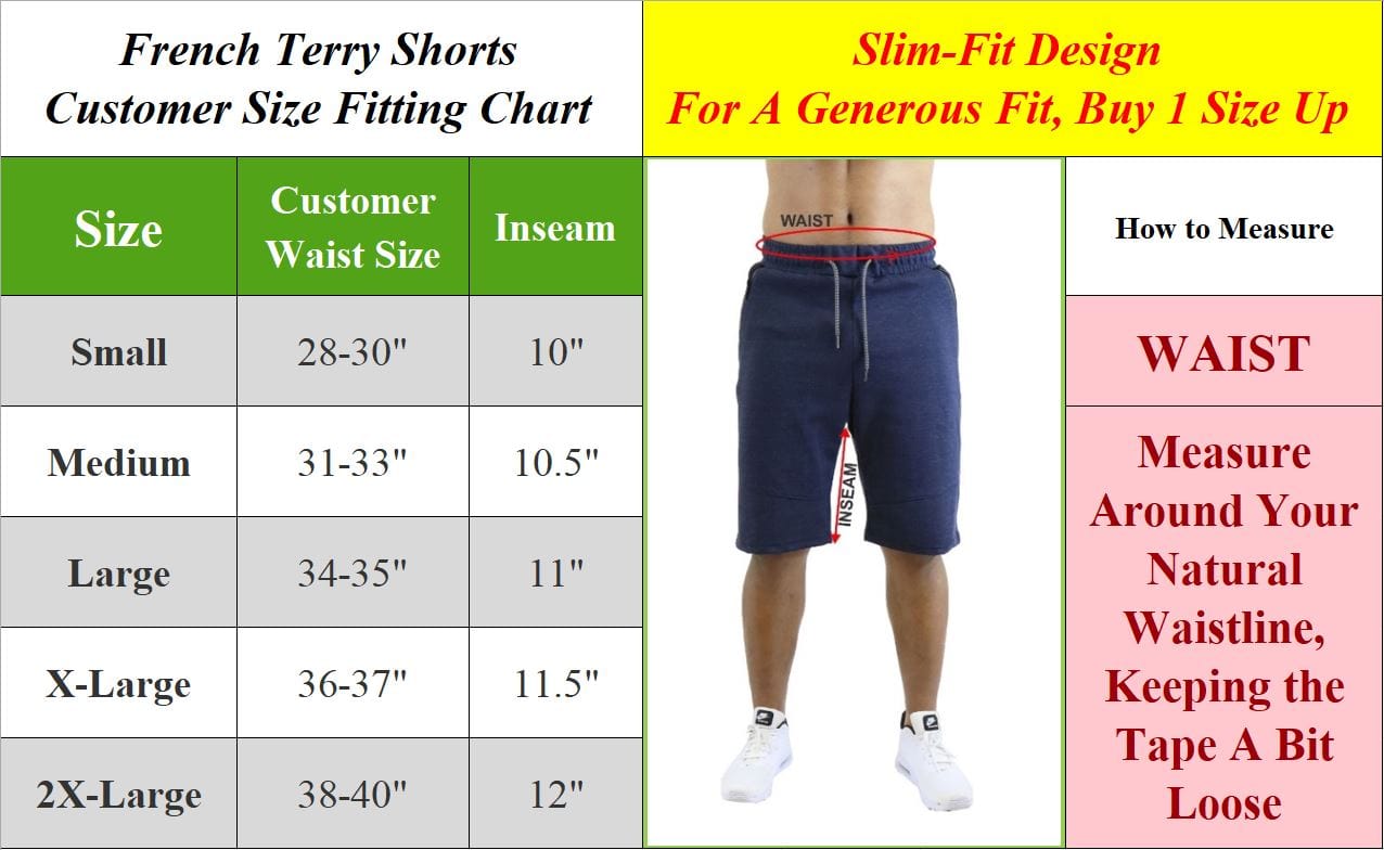 3-PACK Men's French Terry Sweat Shorts Casual Summer Set - GalaxybyHarvic