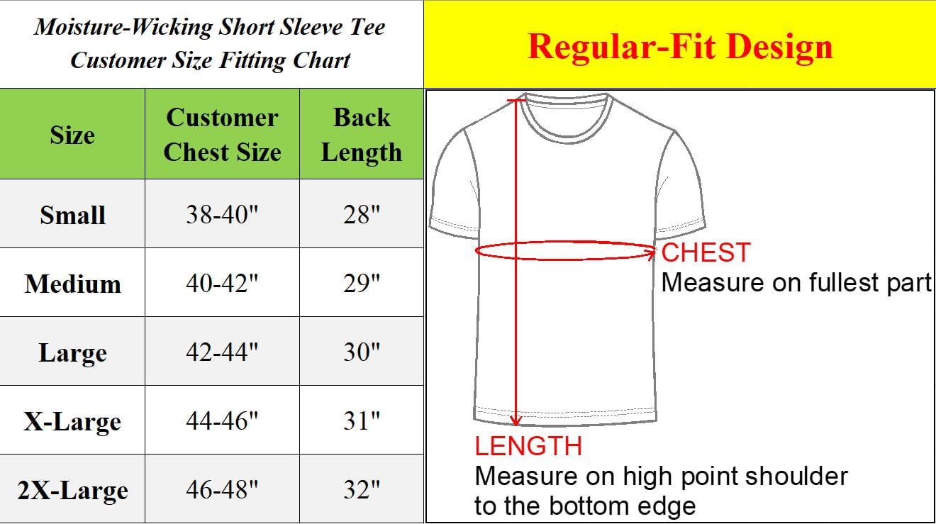 Men's Moisture-Wicking Wrinkle Free Performance Tee (S-2XL) - GalaxybyHarvic