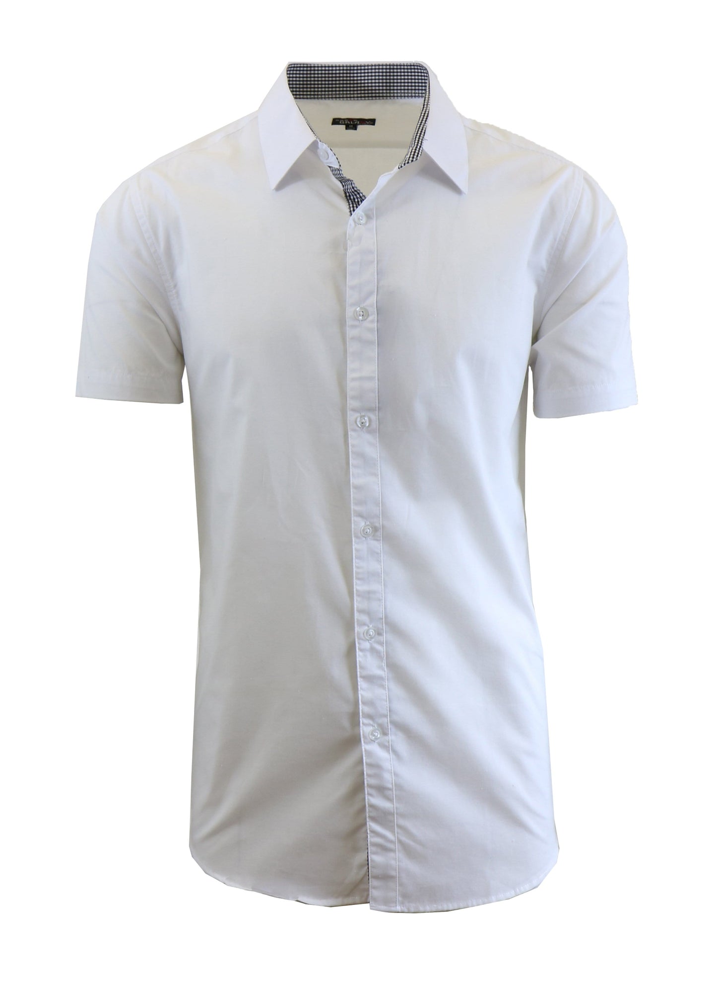 Men's Short Sleeve Slim Fit Solid Button Down Dress Shirt - GalaxybyHarvic
