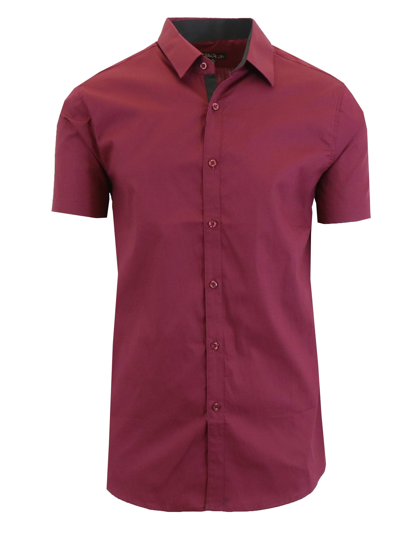 Men's Short Sleeve Slim Fit Solid Button Down Dress Shirt - GalaxybyHarvic