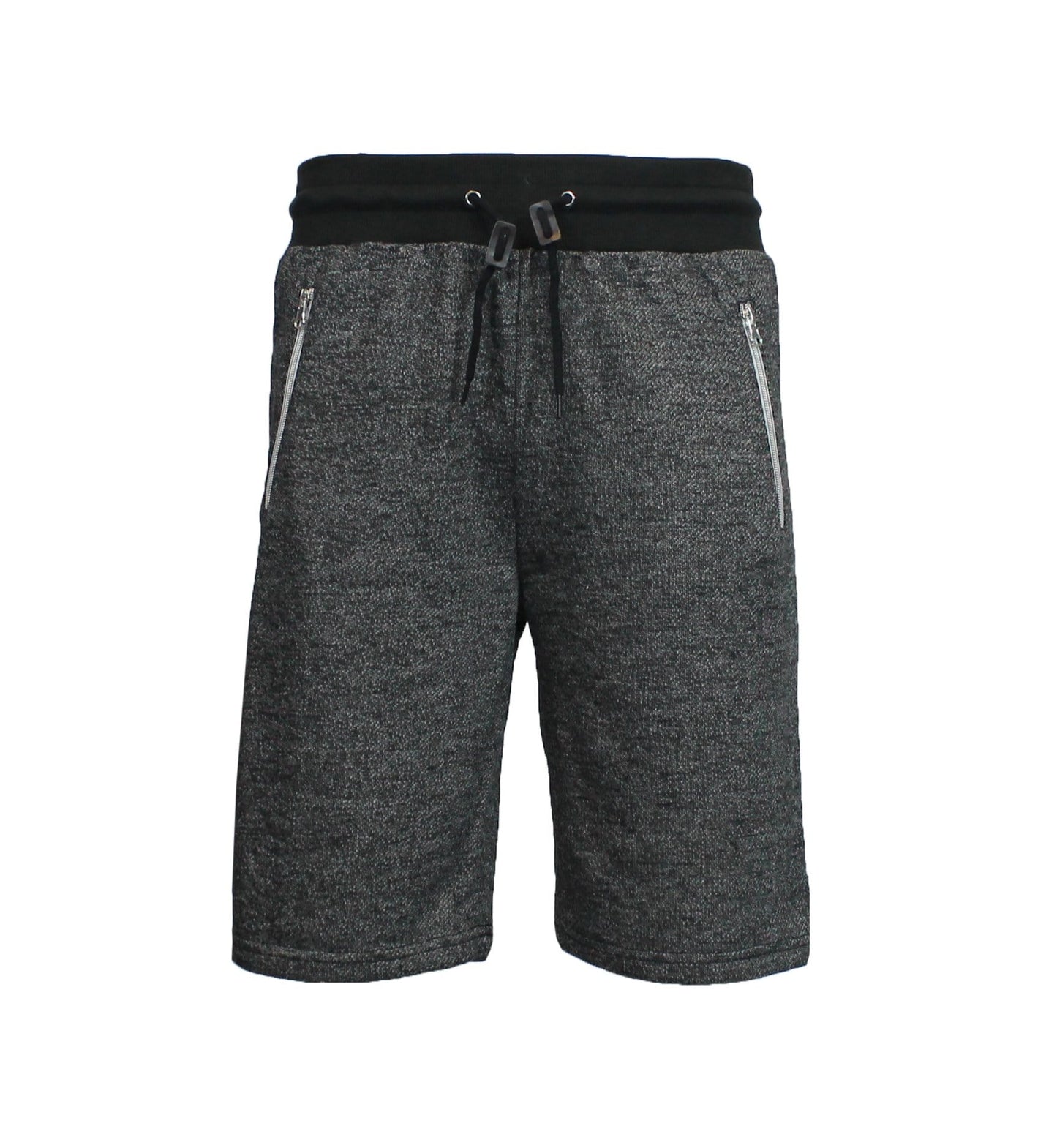 Men's Marled or Solid French Terry Shorts with Zipper Pockets - GalaxybyHarvic