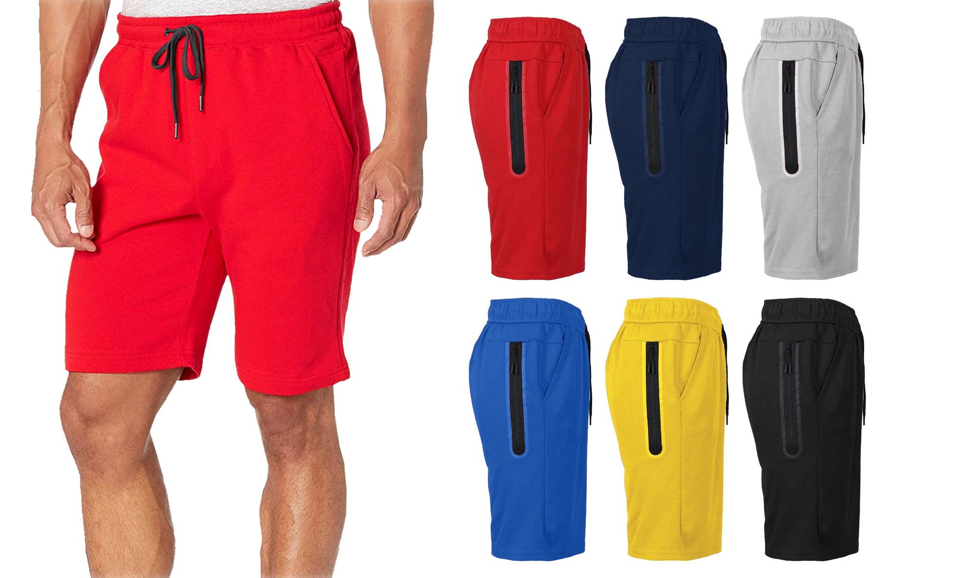 3-PACK Men's Tech Fleece Performance Active Shorts Set - GalaxybyHarvic