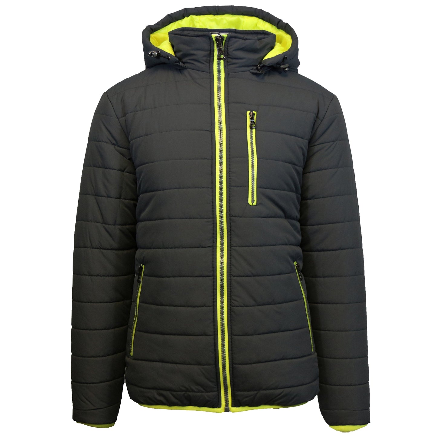 Men's Contrast Trim Puffer Jacket 1613 - GalaxybyHarvic