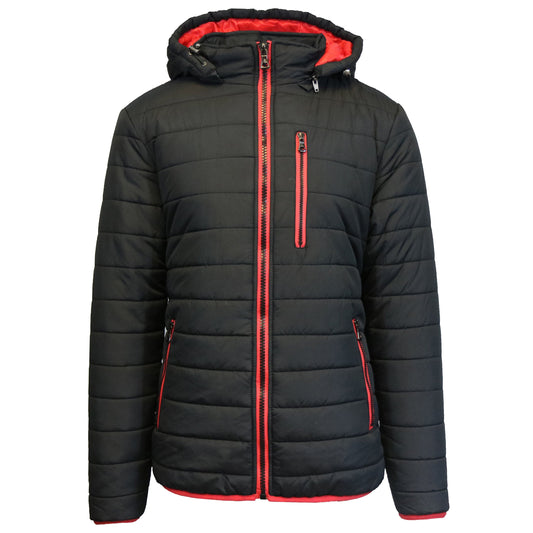 Men's Contrast Trim Puffer Jacket 1613 - GalaxybyHarvic