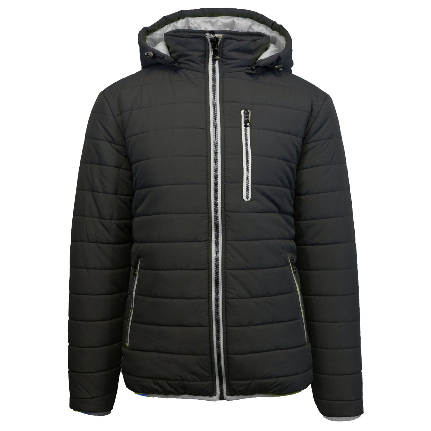 Men's Contrast Trim Puffer Jacket 1613 - GalaxybyHarvic