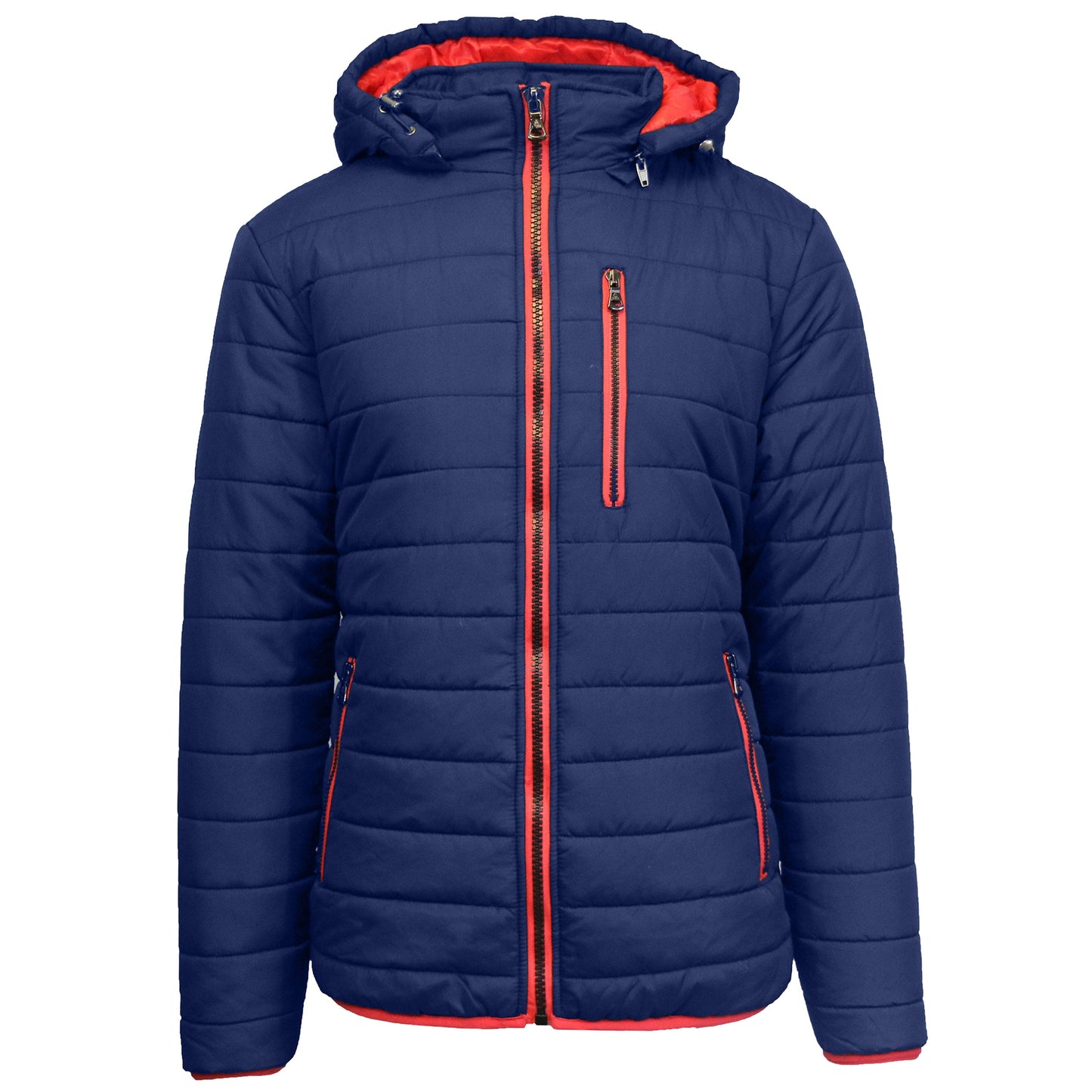 Men's Contrast Trim Puffer Jacket 1613 - GalaxybyHarvic