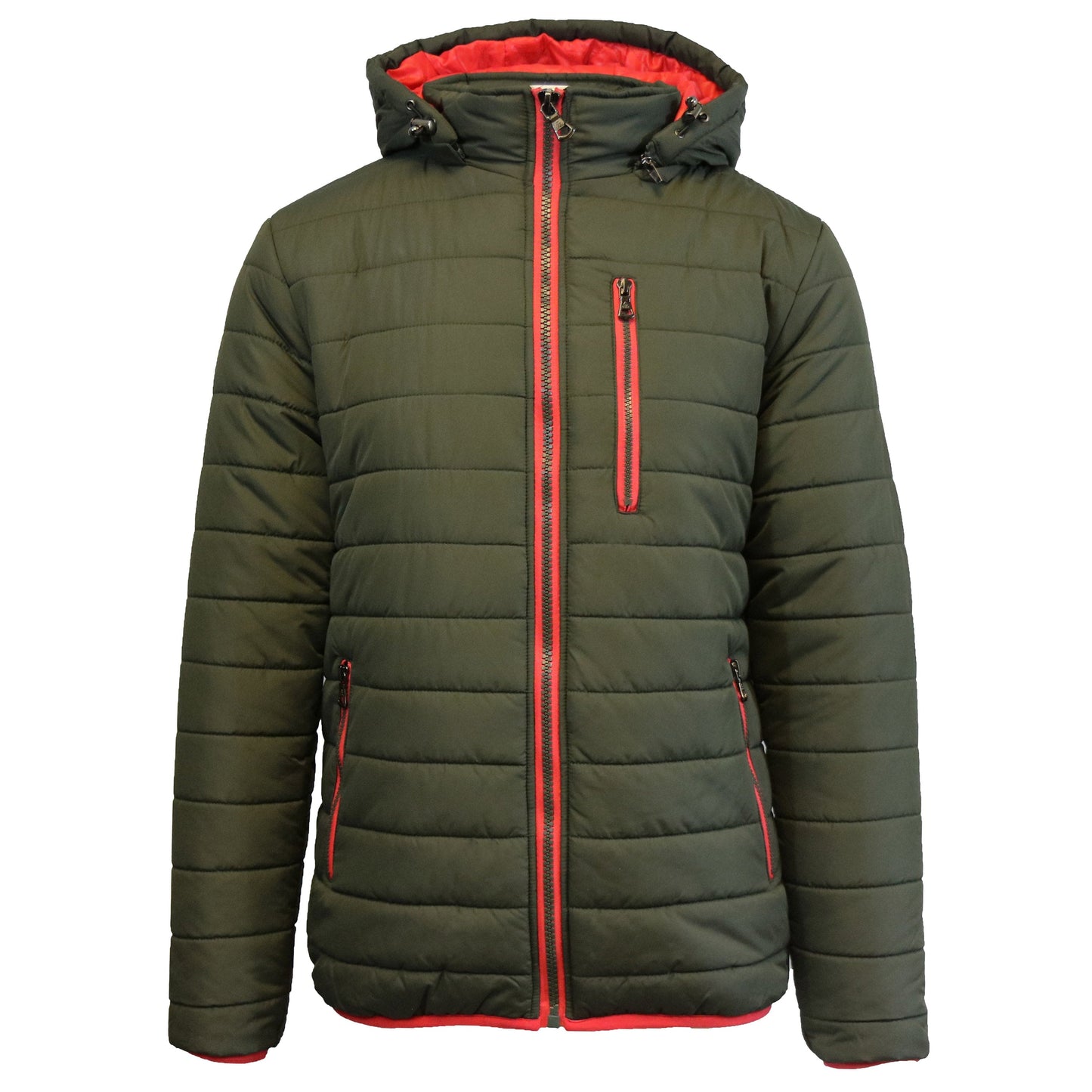 Men's Contrast Trim Puffer Jacket 1613 - GalaxybyHarvic