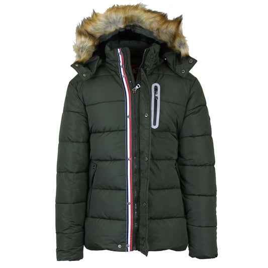 Men's Heavy Tech Parka Jacket with Fur Hood - GalaxybyHarvic