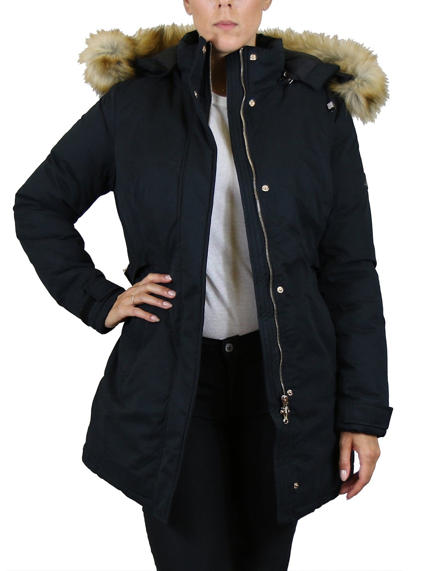 Women's Heavyweight Parka Jacket with Detachable Hood - GalaxybyHarvic