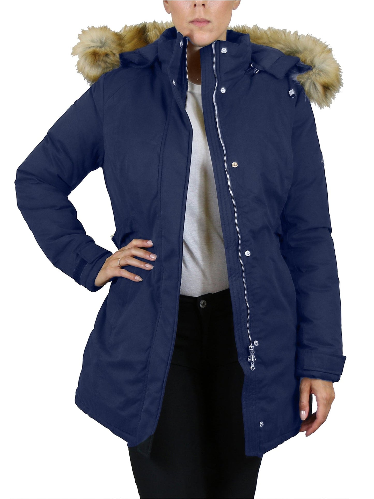 Women's Heavyweight Parka Jacket with Detachable Hood - GalaxybyHarvic