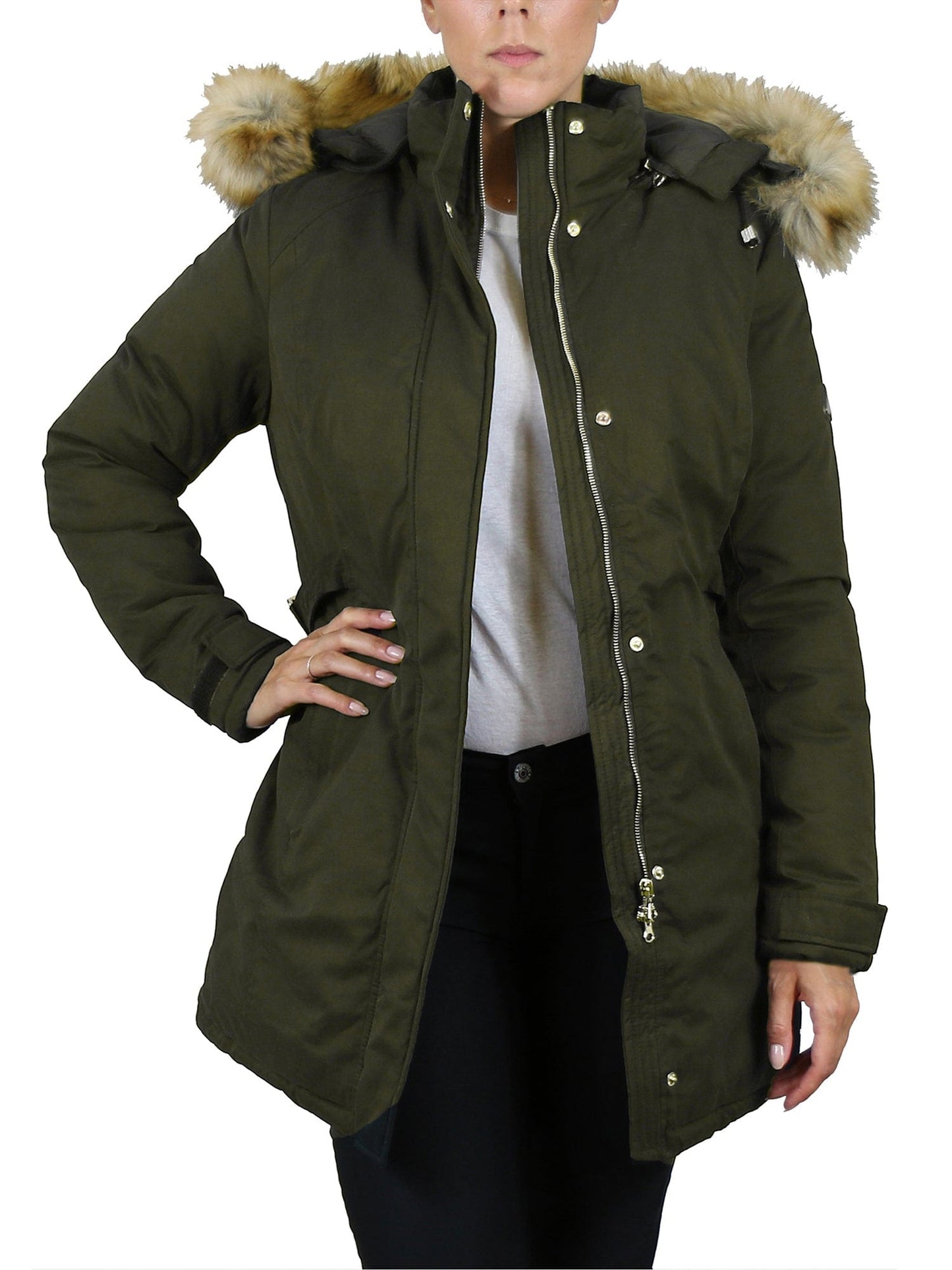 Women's Heavyweight Parka Jacket with Detachable Hood - GalaxybyHarvic